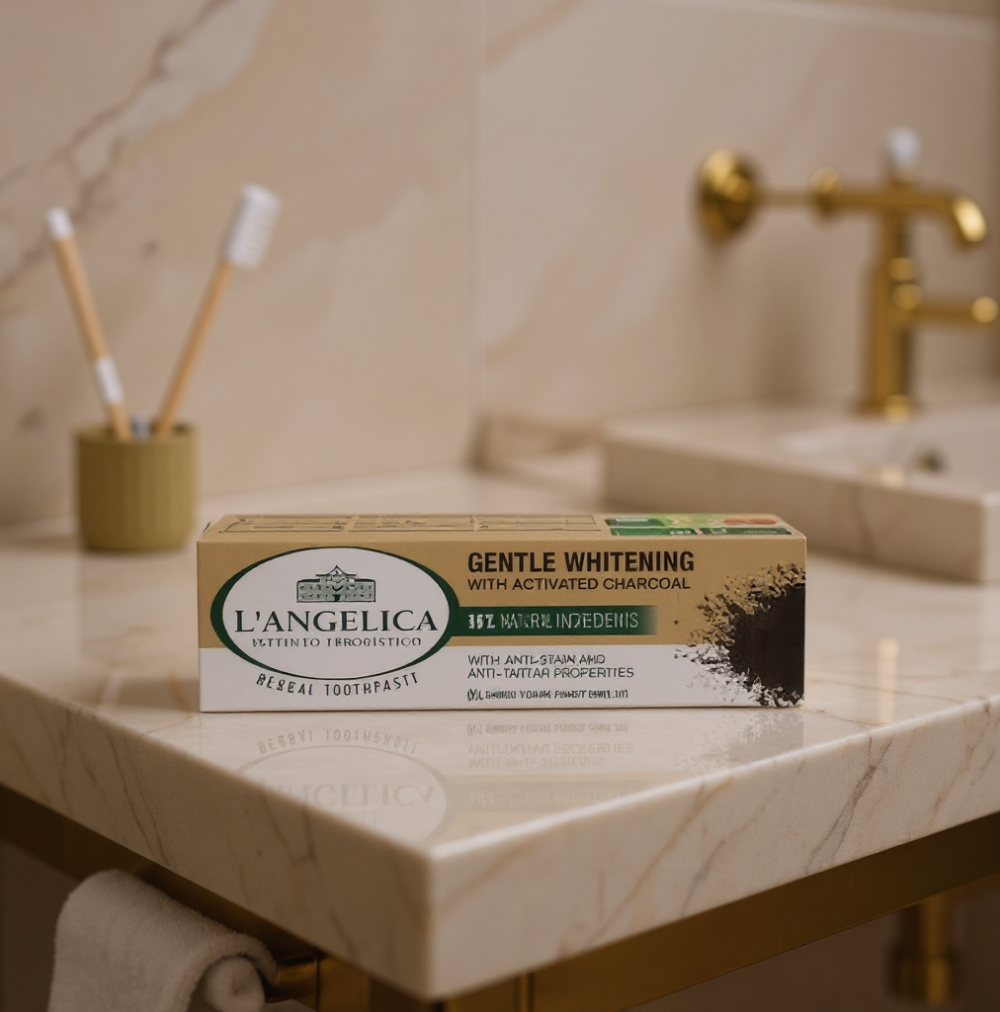 L`Angelica Charcoal Dentífrico Branqueamento Suave 75ml